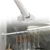 EXCLURA Barra Appendiabiti Asta per Armadio con Staffe ad Angolo Regolabili, Barra Appendiabiti Estensibile per Guardaroba ad Angolo, Asta Telescopica per Tenda da Doccia(White,75-115cm(29 1/2-45 1/4))