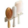Peosaard Organizer per spazzole per Capelli, portaspazzole per Capelli, Organizer Trasparente da 2 Pezzi con 3 Fori, portaspazzole Adesivo per Montaggio a Parete, Strumento Impermeabile
