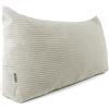 POKAR Cuscino da Lettura 70x40x20 cm | Cuscino Schienale Divano in Velluto Corduroy con Appoggio Schiena Grande | Cuscino Triangolare Cuneo Testata Letto | Certificato Oeko Tex 100 | Avorio