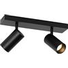 Qazqa jeana luxe - Faretto da soffitto/parete Moderno - 2 luce - L 32 cm - Nero - Moderno - Soggiorno I Camera da letto I Sala da Pranzo I Cucina