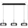 wenwendianzi Moderna e Minimalista Lampada a Sospensione in Vetro a Tre Teste for Sala da Pranzo, Ristorante e Bar, luci a LED, lampadari(3 Heads,Tri Colored Light_Illuminate Below)