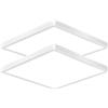 EUG-PRODUCTS Plafoniera LED quadrata 24W 5000K 2400LM ideale per bagno, camera da letto, soggiorno, cucina, seminterrato, balcone; ultra-sottile, Ø 29 x 2,5 cm