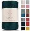 S SENSY Sensy, Cordoncino in poliestere da 5 mm, 95 metri, 100% polipropilene, per macramè, 5 mm, per borse all'uncinetto, macramè, filo all'uncinetto, regalo per maglieria (Verde Foresta)