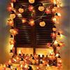 TSLBW Luci di stringa della foglia dell'acero della zucca Ringraziamento decorazione di Halloween Luci di stringa 3 metri 20 LED luce Autunno ghirlanda decorazione interna esterna Autunno decorazione (B)