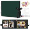 DazSpirit Album Fotografico A5, Scrapbook Fai da Te, 40 Pagine Nere | 20 Fogli Con 6 Pennarelli Metallici E 8 Adesivi Per Foto, Portafoto E Libro Dei Ricordi Per Matrimonio, Viaggio E Compleanno