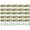 CapCro Set di 25 vasetti da 125 ml, coperchio dorato, fino a 66 vasetti per marmellate