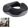 BUERPINKING Cuscino a ciambella, cuscino ergonomico in memory foam, per sedia da ufficio, auto e sedie a rotelle (grigio scuro)