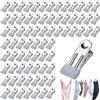 Maxmoc Graffette in metallo, 30 pezzi, clip in metallo antiscivolo, multiuso, mollette in acciaio inox, mollette in metallo per vestiti, calze, sigillatura alimentare, foto (grigio)