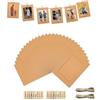 MaoNativey 20 Pezzi Cornici Foto in Carta Kraft - Set Completo con Clip di Legno e Corda di Canapa, Cornici Portafoto 15x10 cm per Decorazione Parete DIY - Per Casa, Ufficio e Scuola (Marrone Naturale)