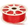 A2ZWORLD Striscia Led 220V AC IP65 Da 100 Metri, Bianco Freddo 6000K, 10W/M 120 SMD/M 1250 LM/M, Tagliabile Ogni 10cm, Biadesivo Rosso Forte, 10X5mm, Angolo 180°, Guaine Trasparente, Tanti Accessori Inclusi