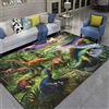 LOMDEM Tappeto 3D Dinosauro Forest River Grande Tappeto Soggiorno Tappeti per Bambini Flanella Tappeto Cameretta Ragazzi Marrone Verde Dinosauro Tappeto Runner Tappeto Cucina (Colore 1,120x160 cm)
