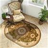 TAPISO Noble Tappeto Ovale Soggiorno Salotto Moderno Verde Crema Tradizionale Ornamentale Fiori Floreale 200 x 300 cm