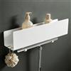 Mai & Mai Mensola da Parete con 2 Ganci Scorrevoli, 40cm, Bianco