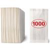 VEZODEK Bianco 1000 Sacchetti Carta Kraft Piccoli per Alimenti 20x12cm | Sacchettini Caramelle Festa Compleanno Bambini Sacchetto Regalo Confetti Popcorn