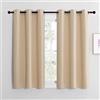 NICETOWN Tende Corte per Finestre Cucina Termiche Tenda Oscurante da Interno Cameretta Bambino con Anelli Decorazione per la Casa 2 Pannelli 107x120 CM Beige