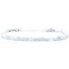 Eloboe essence Bracciale in pietra di luna naturale da 4 mm e argento sterling regolabile da 16 cm a 19 cm