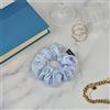 OFFTOPIC® Scrunchies in Seta Pura | STOP a Capelli Spezzati e Segni | Elastico Accessorio Elegante | Certificato Oeko-Tex | Lavabile in Lavatrice | Azzurro