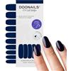 DOONAILS® Strips Gel UV Ocean Deep Sea Blue - Pellicola per unghie che indurisce UV, 20 strisce per 2 manicure, tenuta fino a 14 giorni, senza HEMA e vegane