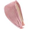 axy Cerchietto largo per capelli con flanella leggera, splendida fascia per capelli da donna, HR10A (rosa, extra larga)