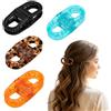 Haefan Fermaglio per capelli magnetico, set di 4 fermagli per capelli, da donna, accessorio per capelli, antiscivolo, 2 in 1, pinzette piatte per capelli sottili e spessi, nero, blu, arancione, leopardo