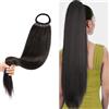 Meisi Extension a coda di cavallo lunga 81,3 cm, con elastico ed elegante, capelli sintetici morbidi naturali, per donne e ragazze (#4, 80 cm)