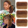 XIIMENALU Afro Kinky Curly Braiding Bulk Hair For Mini Twists Afro Kinkys Bulk Synthetic Hair Cuban Twist Hair Soft Locs Micro Spring Twist For Dreadlocks Loc Repair (P30/27#, 8 Inch (Pack of 3))