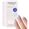 DOONAILS® Strisce gel UV Silver Glitter Ombre Nude con sfumatura argentata glitterata, pellicola per unghie che indurisce UV, 20 strisce per 2 manicure, tenuta fino a 14 giorni, senza HEMA e vegane