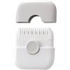 Licsaliwe Hair Brush Split Ends Hair Trimmer for Women 2 in 1 Mini Portable Cute Brush Detachable Dustproof Knob Adjustable Stainless Steel Slicer Clipper, Grey