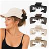 Yutissi Set di 4 Mollettone Capelli Donna, Pinze per Capelli Donna Grande Mollettoni Artiglio per Cappello, Antiscivolo Accessori Capelli per Donne Capelli Spessi (Serie di Colori Scuri Opachi)