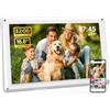 AMABOO Frameo - Cornice portafoto digitale da 15,6 pollici, Wi-Fi, in acrilico trasparente, 1920 x 1080 FHD IPS, touch screen da 32 GB, rotazione automatica, regalo per genitori