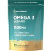 Horbäach Omega 3 Vegan DHA e ALA 1500mg 1500mg | Alta Efficienza | Derivato da Olio di Alghe | 60 Capsule Vegane | Horbaach