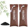Favelable 2 Pack Sacco deodorante di carbone attivo di bambù,Sacchetti per purificare l'aria al carbone di bambù,Sacchetto Deodorante Per Scarpe,assorbitore di umidità,Comodo e pratico(Colore Caffè)