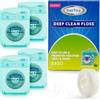 DanTicy Filo interdentale Deep Clean Waxed 840D, extra largo, pulizia e scivola liscio e leggero, perfetto per persone con piccoli spazi tra i denti, gusto menta, 66 metri x 4 confezioni 840D