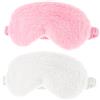 Sibba Mascherina per gli occhi in peluche, ultra morbida, oscurante, 2 pezzi