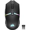 Corsair NIGHTSABRE RGB WIRELESS Mouse da Gioco per FPS, MOBA - 26.000 DPI - 11 Pulsanti Programmabili - Batteria Fino a 100 ore - Compatibile con iCUE - Nero