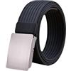 HALO LICHT Cintura da Uomo Intrecciata 38 mm, Regolazione Continua Senza Fori, Fibbia Automatica, Resistente e Confortevole, Ideale per il Lavoro, Uso Quotidiano e Attività all'Aperto