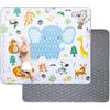 Funsland Tappeto Gioco Bambini, 180x150 cm Tappeto Neonato Gattonamento, Pieghevole Morbido & Spessa Tappeto Tummy Time Neonati, Animale Tappeto Gioco Sensoriale Interattivo per Bambini 1 2 3 Anni