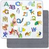 Funsland Tappeto Gioco Bambini, 200x180cm Tappetino Neonato Impermeabile, Pieghevole Morbido & Spessa Tappeto Tummy Time Neonati, Alfabeto Animale Tappeto Gioco Sensoriale per Bambini 1 2 3 Anni