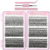 VEGCOO 600 Pezzi Ciglia Finte Ciuffetti, 30D-40D-50D Ciuffetti Ciglia Finte, Kit Extension Ciglia 10-18mm Cluster Lashes per Principianti Ragazze e Donne