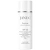 JANEC JANE-C Crema Solare Viso e corpo SPF 50+ -150ml -Dry touch- con Vitamina C, E e Olio di Riso-Sunrise Active Protection filtri UVA/UVB- Ispirata alla Skincare coreana-Uso Quotidiano, Made in Italy