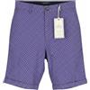 SCOTCH & SODA Pantaloncini Uomo W32 Viola Zip Chino Regular Cotone