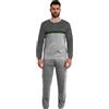 de fonseca Pigiama Uomo in Caldo Cotone, Art. FR242 Grigio Melange XL