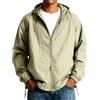 DUHGBNE Giacca Uomo Primaverile Giacca Mezza Stagione Uomo Giubbotto Leggero Lunga Maniche con Zip Casual Giubbotto Estivo e Tasche Bomber Jacket con Cappuccio Antivento Sportiva Giubbino
