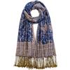 QIUTIMIY Scialle in pashmina con motivo paisley donna, reversibile, vintage, jacquard, con frange, per serate e matrimoni