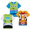 Disney Toy Story - Set di 3 magliette per bambini e bambine, motivo: Buzz Woody Alien, Dress Up Tees