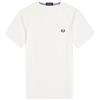 Fred Perry T-shirt girocollo classica, Biancaneve, manica corta, cotone