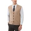 Kallspin Maglione Cardigan da Uomo con Scollo a V e Lavorazione a Cavo con Bottoni in Misto Lana