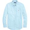 Polo Ralph Lauren Camicia Classica Oxford a Maniche Lunghe da Uomo, Il Blu Egeo di Base, XL