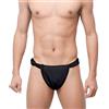 Generic Pantaloncini da uomo in cotone Sumo perizoma perizoma tradizionale giapponese T-back Fundoshi biancheria intima wrestler perizoma kimono slip, nero, Large