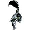 Gragengs Copricapo da donna per dormire, sciarpa per calvo, cappelli contro il cancro, turbanti, Fiore blu navy/verde, taglia unica